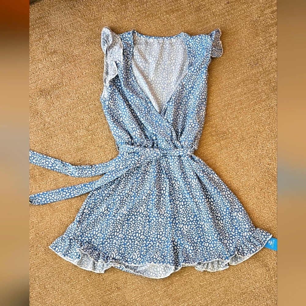 Cupshe Blue Floral Jumpsuit